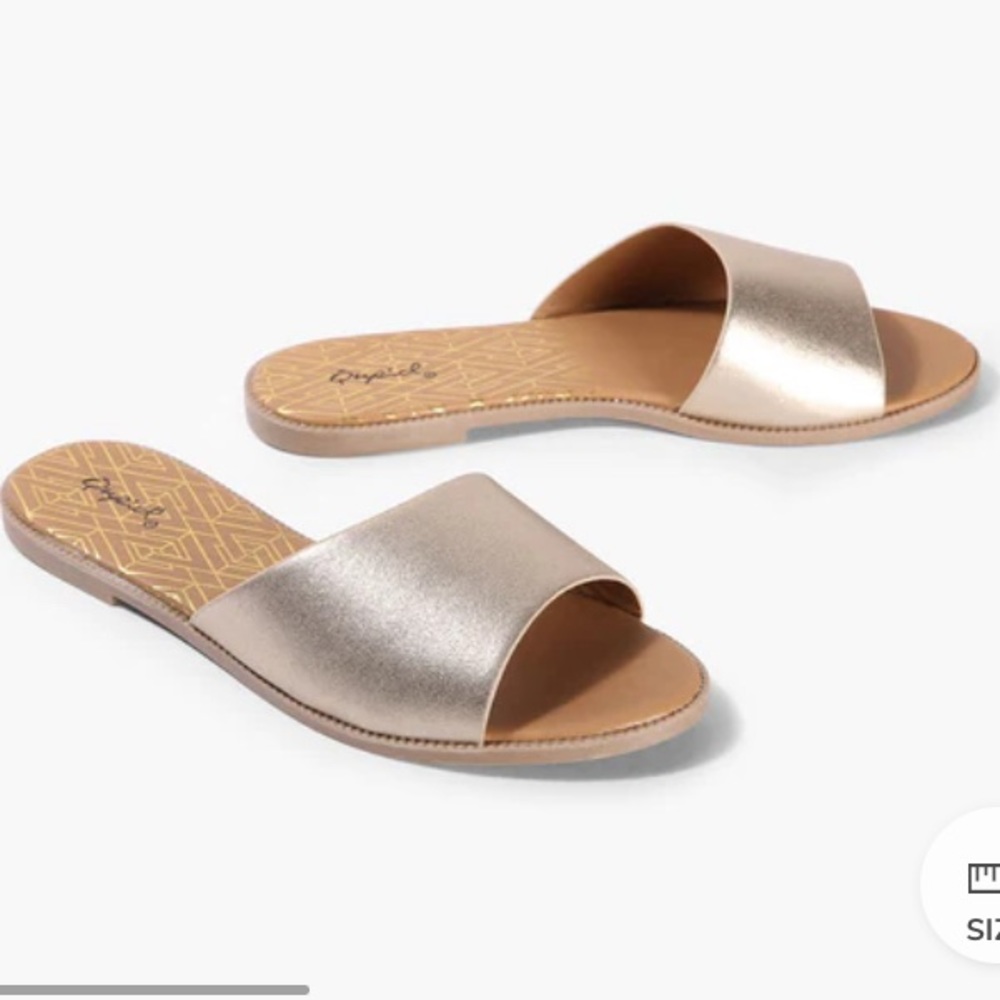 Qupid gold sandals